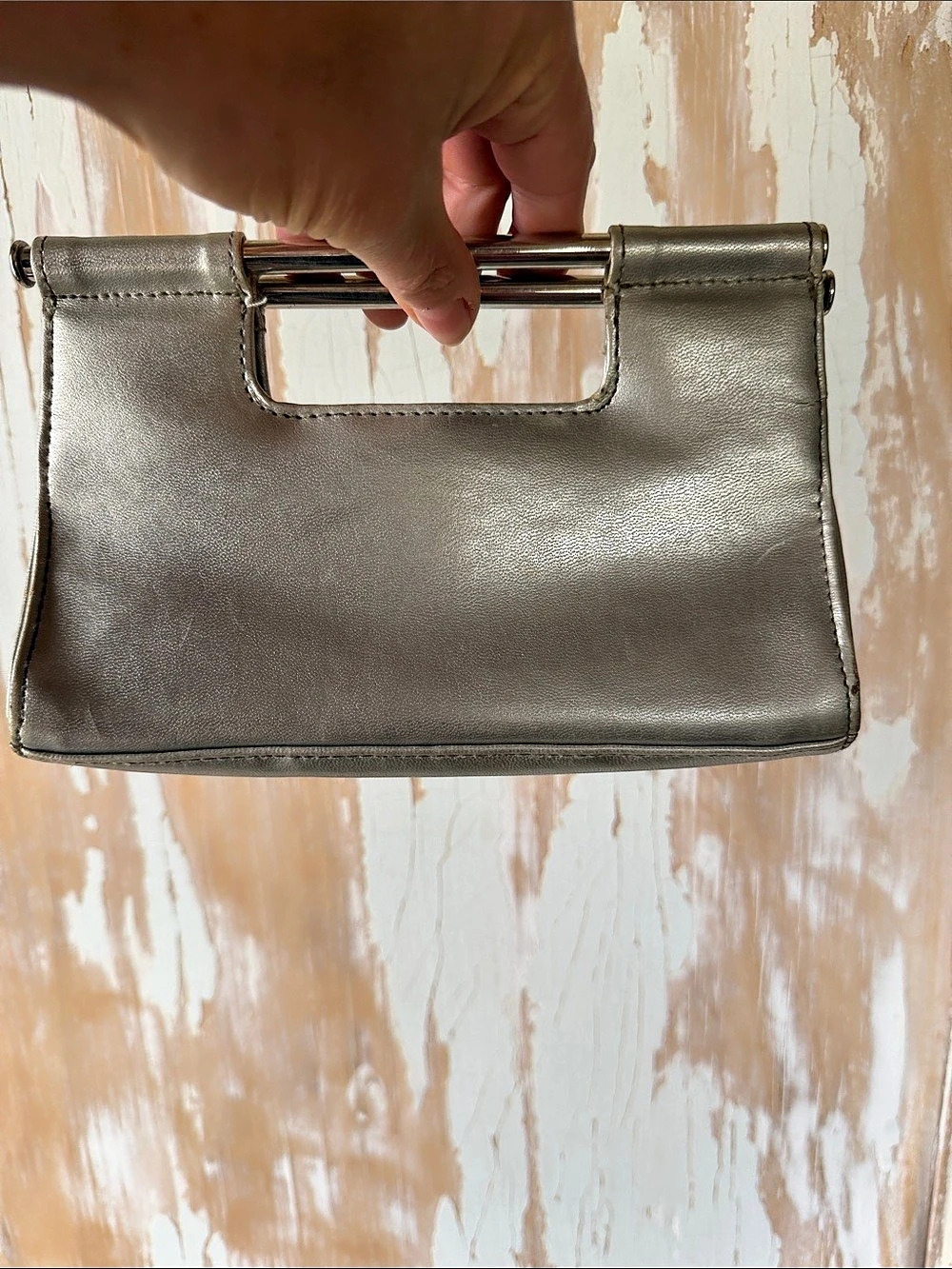 le chateau Metallic Structured Tote Bag